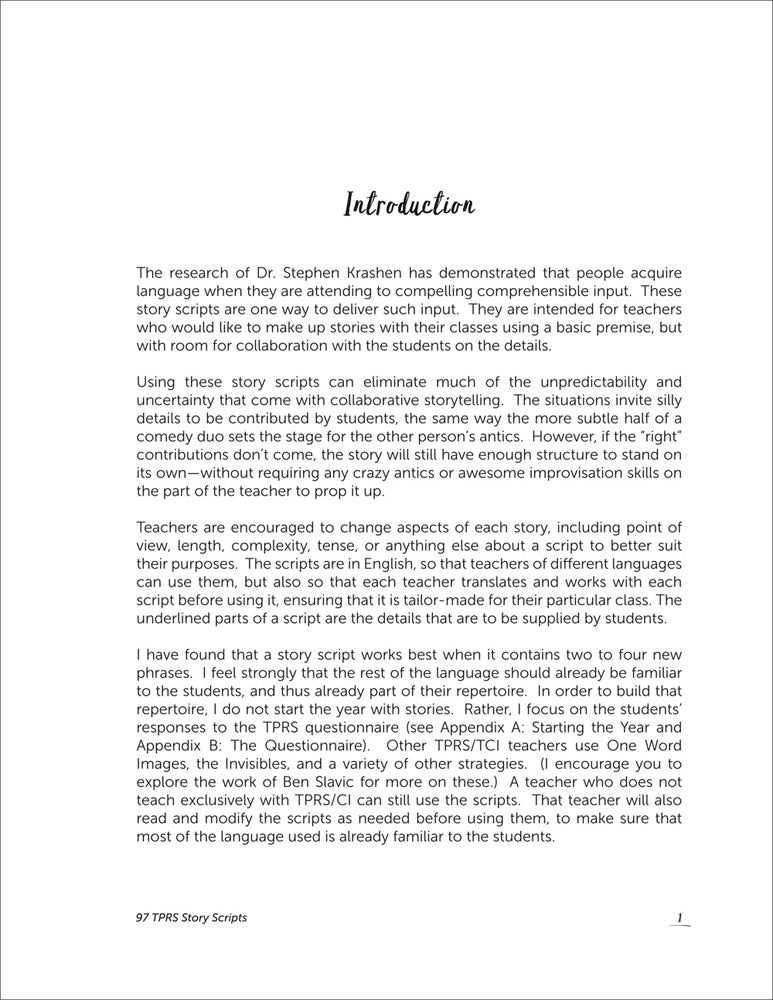 97 TPRS Story Scripts Book Download