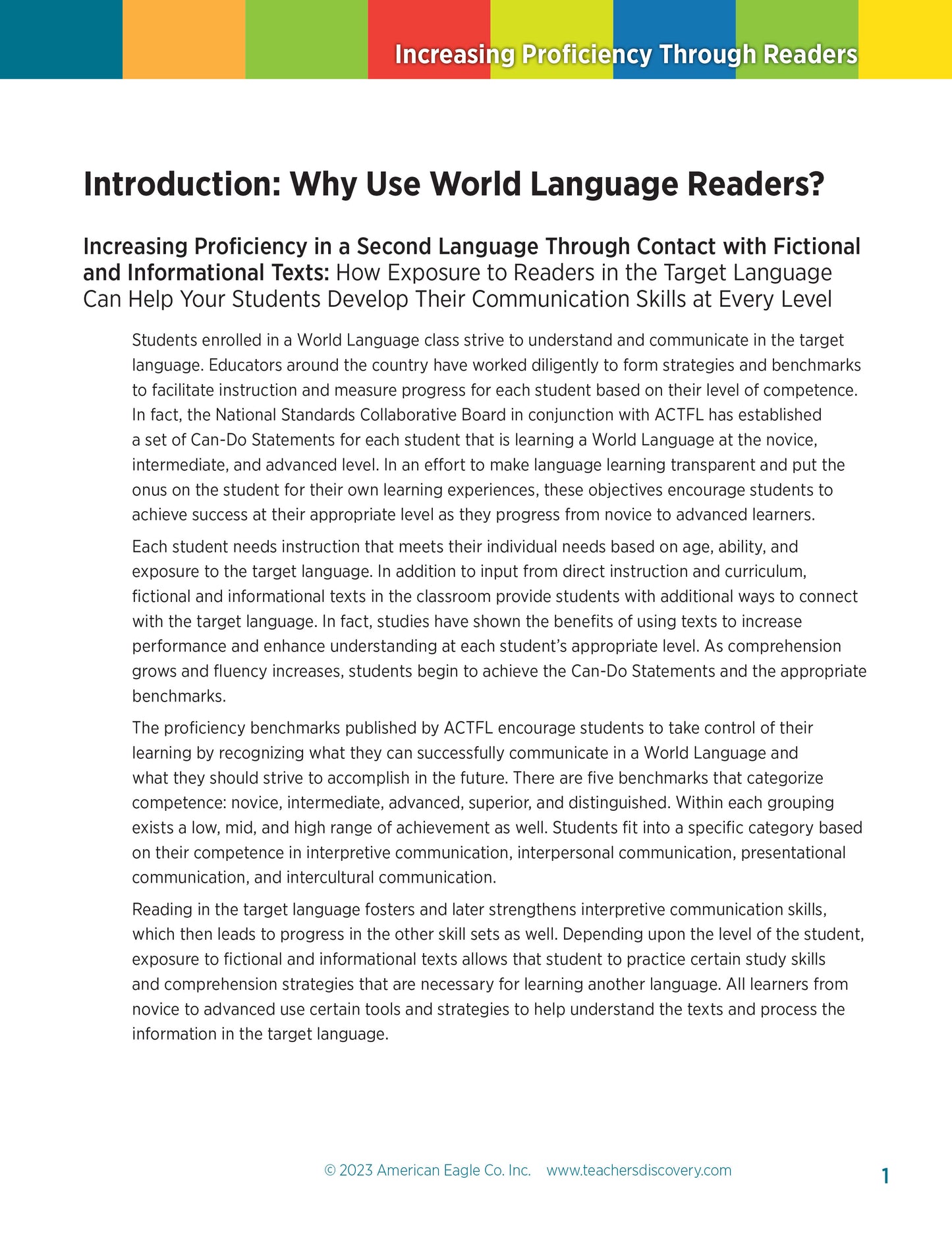 Increasing Proficiency Through Readers Book Download